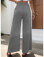 abordables Fondos Falsos Esenciales-Mujer Lino de algodón sintético Perneras anchas Pantalones Moda Largo Plano Perneras anchas Transpirabilidad Cómodo Microelástico Casual Diario Negro Marrón Caqui Gris Primavera verano Ajuste regular