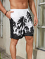 baratos shorts de praia masculinos-Calções de banho masculinos calções de banho havaianos calções de verão calções de praia com cordão com forro de malha cintura elástica estampas de coqueiro secagem rápida curto casual diário férias