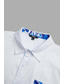 preiswerte Leinenhemden für Herren-Herren Hemd leinenhemd Knopfhemd Sommerhemd Strandhemd Weiß Blau Dunkelblau Langarm Blatt Kargen Frühling Sommer Casual Täglich Bekleidung Patchwork