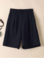 cheap Shorts-Women&#039;s Shorts Casual Daily Short Plain Side Pockets Breathability Comfortable Inelastic Weekend Black White Khaki Summer Regular Fit