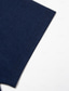 baratos polo clássico-Homens O negócio Casual Lapela Manga Curta Moderno Formal Côr Sólida Botão Verão Azul Marinha Azul Verde