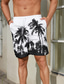 baratos shorts de praia masculinos-Calções de banho masculinos calções de banho havaianos calções de verão calções de praia com cordão com forro de malha cintura elástica estampas de coqueiro secagem rápida curto casual diário férias