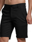 abordables Bermudas de hombre-Hombre Shorts rosas Pantalón corto Pantalones cortos de verano pantalones cortos de trabajo Botón Bolsillo Plano Listo para vestir Corto Exterior Diario Moda Clásico Negro Blanco