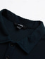 billiga klassisk polo-Herr POLO Shirt Golftröja Ledigt Helgdag Klassisk Kortärmad Mode Grundläggande Slät Knapp Sommar Normal Marin Svart Vit Gul Ljusgrå Grön POLO Shirt