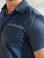 cheap Hawaiian Shirts-Men&#039;s Button Up Shirt Casual Shirt Summer Shirt Beach Shirt Leaf Graphic Prints Lapel Red Blue Green Dark Gray Casual Daily Short Sleeve Print Front Pocket Clothing Apparel Cotton And Linen Fashion
