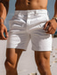 preiswerte Herren Shorts-Herren Shorts Kurze Hosen Chino Bermuda Shorts Bermudas Arbeitsshorts Tasche Glatt Komfort Atmungsaktiv Kurz Casual Täglich Strand Modisch Stilvoll Schwarz Weiß Mikro-elastisch