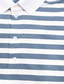baratos camisas polo-Polo casual masculino estampado malha polo listrado listras horizontais cabo casual casual 48% algodão, 48% poliéster, 4% elastano manga curta camisas pólo turndown preto azul verão