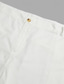 cheap Men&#039;s Shorts-Men&#039;s Shorts Linen Shorts Summer Shorts Zipper Button Pocket Plain Comfort Breathable Knee Length Work Daily Fashion Streetwear Black White Inelastic