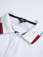 voordelige klassieke polo-Voor heren POLO Shirt Golfshirt Casual Sport Revers Korte mouw Modieus Basic Kleurenblok Lapwerk Zomer Normale pasvorm Wit Blozend Roze Rood Marineblauw Groen POLO Shirt