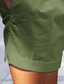 cheap Men&#039;s Shorts-Men&#039;s Shorts Linen Shorts Summer Shorts Split Front Pocket Straight Leg Plain Comfort Breathable Knee Length Party Outdoor Casual Fashion Basic White Blue