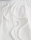 abordables Bermudas de hombre-Hombre Pantalón corto Pantalones cortos de lino Pantalones cortos de verano Bolsillo Correa Cintura elástica Plano Comodidad Transpirable Corto Casual Diario Festivos Moda Estilo clásico Negro Blanco