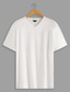 baratos Camisetas masculinas casuais-Homens Camiseta T-shirt Tecido Gola Redonda Rua Férias Manga Curta Roupa 100% Algodão Moda Designer Clássico