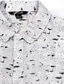 billige business casual skjorter-skjorter med print til mænd ensfarvede behagelige forretnings-afslappede sport og udendørs afslappet daglig sommer turndown korte ærmer hvid
