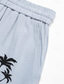 Недорогие льняные брюки-Муж. Льняные брюки Карман С принтом Графика Лист С защитой от ветра Дышащий Полная длина на открытом воздухе Повседневные Отпуск Мода Свободное облегание Синий Зеленый Слабоэластичная