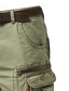 billiga Shorts för män-Herr Cargo-shorts Shorts Casual shorts Ficka med blixtlås Flera fickor Rakt ben Slät Komfort Knelängd Ledigt Dagligen Helgdag Bomullsblandning Mode Streetwear Svart Grön Microelastisk