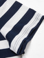 cheap Polo Shirts-Men&#039;s Knit Polo Golf Polo Casual Sports Polo Shirt Turndown Short Sleeve Fashion Basic Stripe Plain Button Summer Regular Fit Black Blue