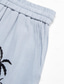 economico pantaloni di lino-pantaloni di lino da uomo pantaloni di lino 40% pantaloni estivi pantaloni da spiaggia coulisse vita elastica gamba dritta albero di cocco traspirante lunghezza intera vacanza spiaggia moda casual blu marrone