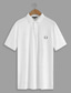 cheap Classic Polo-Men&#039;s Casual Golf Polo Shirt Daily Sports Vacation 100% Cotton Short Sleeve Turndown Polo Shirts Black White Spring &amp; Summer Micro-elastic Lapel Polo