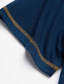 billige Casual T-shirts til mænd-Herre Henley-skjorte Tee Top Vanlig Henley Gade Ferierejse Kort Ærme Patchwork Tøj Mode Designer Basale