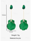 cheap Accessories For Women-Women&#039;s Chic Green Acrylic Drop Earrings with Gold-Tone Accents - Lightweight Dangle Design