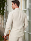 preiswerte Leinenhemden für Herren-100% Leinen Herren leinenhemd Weiß Khaki Langarm Feste Farbe Glatt Umlegekragen Sommer Casual Bekleidung