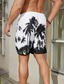 billige strandshorts til mænd-boardshorts til mænd hawaiianske shorts badebukser sommershorts strandshorts snoretræk med meshforing elastisk talje kokosnøddetræprint hurtigtørrende kort afslappet hverdags streetwear