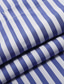 cheap Men&#039;s Casual Shirts-Men&#039;s Shirt Blue Short Sleeve Striped Turndown Shirt Collar Work Sports &amp; Outdoor Button Clothing Apparel Vacation Daily Casual Daily