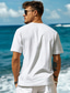 billige T-shirt med tryk til mænd-Herre Bomuldsskjorte Grafiske T-shirts Kokosnød Henley Tøj Andre tryk udendørs Daglig Kortærmet Knap Daglig Hawaiiansk Afslappet Bekvem