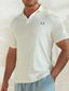 preiswerte klassisches Polo-Herren Casual Golf Poloshirt Alltag Sport Urlaub 100% Baumwolle Kurzarm Turndown Poloshirts Schwarz Weiß Frühling &amp; Sommer Mikro-elastisches Revers Polo