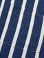 abordables camisas casuales de los hombres-Hombre Camisa Abotonar la camisa Camisa casual Camisa de verano Azul Piscina Azul claro Manga Corta Rayas Diseño Ropa Cotidiana Vacaciones Ropa Moda Hawaiano Casual Estilo playero