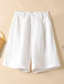 cheap Shorts-Women&#039;s Shorts Casual Daily Short Plain Side Pockets Breathability Comfortable Inelastic Weekend Black White Khaki Summer Regular Fit