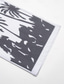 billige afslappede bukser-Herre Linnedbukser Snørelukning 3D-udskrivning Blad Letvægt Blød Fuld længde udendørs Afslappet Daglig Ferie Afslappet Løstsiddende Hvid Høj Talje Mikroelastisk