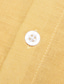 baratos camisas masculinas casuais-camisas masculinas coqueiro havaiano resort moda camisa casual camisa casual diária verão primavera e outono camisa aberta gola manga longa linho amarelo mistura de algodão camisa normal