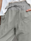economico Fondamenti Falsi Essenziali-Per donna Pantaloni in cotone e lino Pantaloni Casual Quotidiano Lunghezza alla caviglia Semplice Coulisse Tasche Laterali Traspirabilità Confortevole Inelastico Weekend Bianco Blu marino Beige Grigio