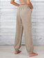 levne kalhoty s rovnými nohavicemi-Dámské Kalhoty Běžné Denní Dlouhé Bez vzoru Boční kapsy Prodyšnost Pohodlné Neelastické Víkend Černá Bílá Khaki Šedá Jaro léto Běžný