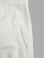 abordables Pantalones de lino-Hombre Pantalones de lino Pantalones Pantalones de verano Multi bolsillo Pierna recta Plano Comodidad Transpirable Longitud total Exterior Casual Diario Moda Ropa de calle Negro Blanco