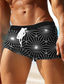 cheap Men&#039;s Swimwear &amp; Beach Shorts-Men&#039;s Swim Shorts Swim Trunks Boxer Swim Shorts Shorts Pocket Drawstring Elastic Waist Geometric Pattern Breathable Soft Short Surfing Holiday Beach Fashion Designer Black Red Micro-elastic