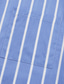 billige fritidsskjorter for menn-Herre Skjorte Hvit Blå Kortermet Stripet Vertikale striper Aftæpning utendørs Avslappet Knapp Klær Ferie Daglig