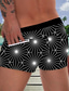 cheap Men&#039;s Swimwear &amp; Beach Shorts-Men&#039;s Swim Shorts Swim Trunks Boxer Swim Shorts Shorts Pocket Drawstring Elastic Waist Geometric Pattern Breathable Soft Short Surfing Holiday Beach Fashion Designer Black Red Micro-elastic