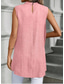 billige Kvinne Enkle Topper-Dame Skjorte Dressy topper عادي Stilfull Ermeløs Løse skuldre Daglig Multi Layer Asymetrisk kant Svart Rosa Blå Sommer