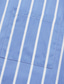 baratos camisas masculinas casuais-Homens Camisa Social Azul Manga Curta Listrado Tiras verticais Aberto para a Lateral Ao ar livre Casual Botão Roupa Férias Diário