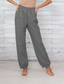 levne kalhoty s rovnými nohavicemi-Dámské Kalhoty Běžné Denní Dlouhé Bez vzoru Boční kapsy Prodyšnost Pohodlné Neelastické Víkend Černá Bílá Khaki Šedá Jaro léto Běžný