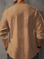 Недорогие Рубашка мужская с принтом-Повседневная этническая мужская рубашка в этническом стиле, праздничная, летняя, весенне-осенняя, с воротником-стойкой и длинными рукавами, желтая, синяя, зеленая рубашка из полиэстера s, m, l