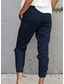 economico Fondamenti Falsi Essenziali-Per donna Pantaloni in cotone e lino Pantaloni Casual Quotidiano Lunghezza alla caviglia Semplice Coulisse Tasche Laterali Traspirabilità Confortevole Inelastico Weekend Bianco Blu marino Beige Grigio