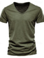 billige Casual T-skjorter for menn-menns v-hals t-skjorte tee - ensfarget korte skjorter for menn kortermet slank fitness trening atletisk forretning casual basic store høye skjorter svart grå hær grønn