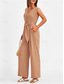 cheap Jumpsuits-Women&#039;s Normal Jumpsuit Elegant Solid Color Sleeveless V Neck Lace up Pocket Office Business Regular Fit Black Wine Army Green Summer