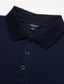 cheap Classic Polo-Men&#039;s Polo Knit Polo Sweater Casual Sports Turndown Short Sleeve Fashion Comfortable Solid Color Quilted Summer Regular Fit Dark Blue Polo
