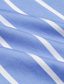 abordables camisas casuales de los hombres-Hombre Camisa Blanco Azul Piscina Manga Corta A Rayas Tiras verticales Cuello Vuelto Exterior Casual Botón Ropa Vacaciones Diario