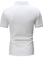 cheap Classic Polo-Men&#039;s Polo Shirt Golf Shirt Work Casual Lapel Ribbed Polo Collar Short Sleeve Basic Modern Solid Color Button Spring &amp; Summer Regular Fit Black White Gray Polo Shirt