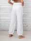 levne kalhoty s rovnými nohavicemi-Dámské Kalhoty Běžné Denní Dlouhé Bez vzoru Boční kapsy Prodyšnost Pohodlné Neelastické Víkend Černá Bílá Khaki Šedá Jaro léto Běžný